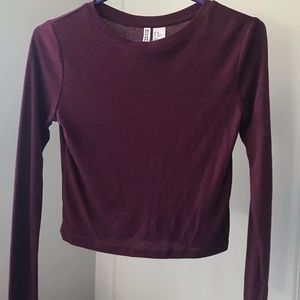 H&M Long Sleeve Crop Tee